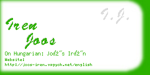 iren joos business card